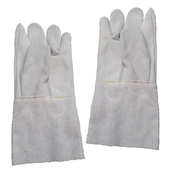 Guantes de carnaza / Gris - Amarillo