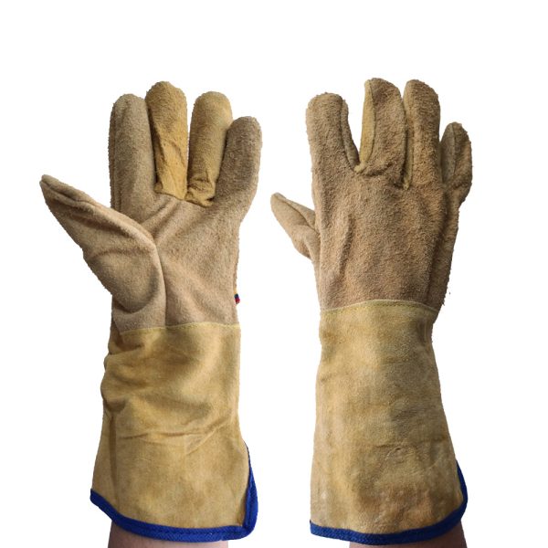 Guantes de carnaza / Gris - Amarillo - Imagen 4