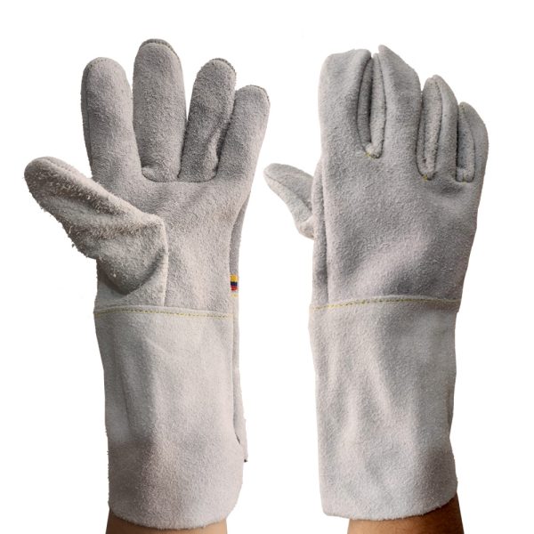 Guantes de carnaza / Gris - Amarillo - Imagen 3