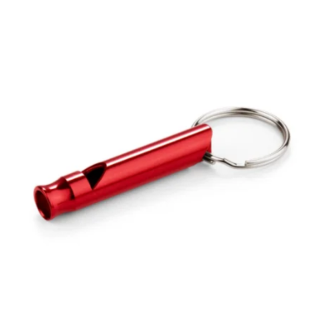 Silbato Pito Metalico-Rojo