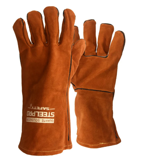 Guante Soldador Carnaza Naranja S/R STEELPRO