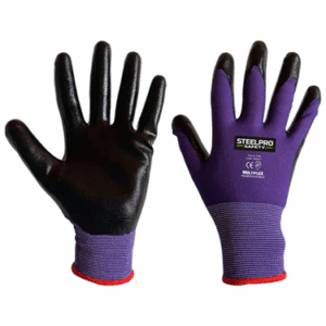 Guante Multiflex Poliester Nitrilo Purpura STEELPRO