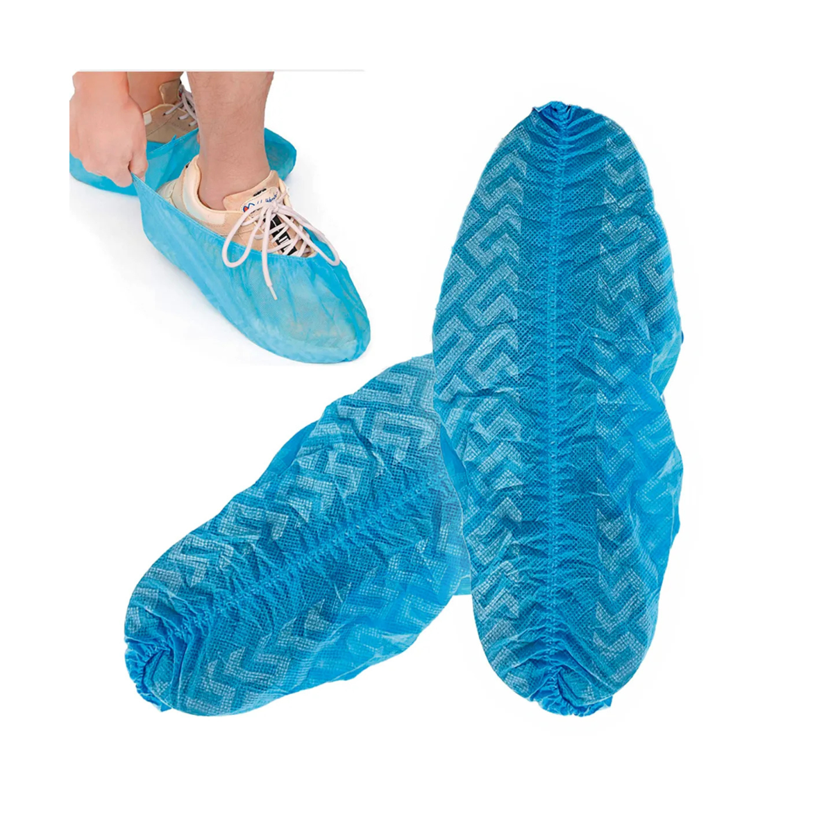 Polainas Antideslizantes Desechables Color Azul Marca Uka Int X 100 Und.(50 pares) - Imagen 2